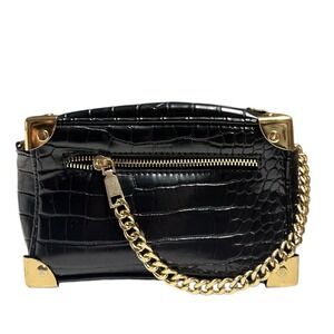 Bam Forever Mini‎ Box Clutch Bag with Gold Chain – Elegant Chic Preowned